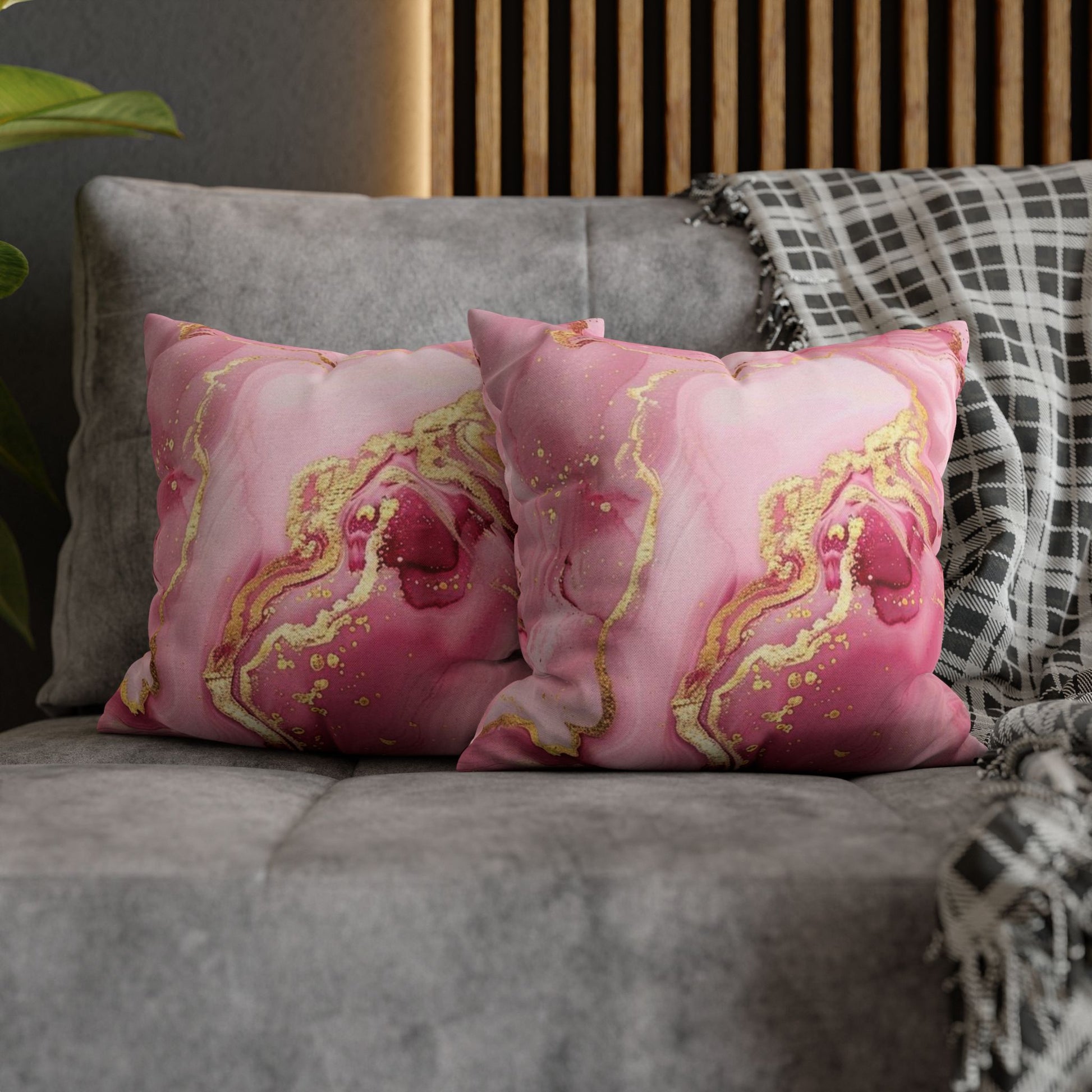 Elegant Pink Marble Pillowcase, Chic Home Decor, Gift for Her, Couch Pillow, Cozy Bedroom Accessory, Accent Cushion