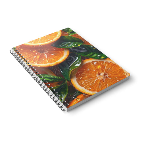 Citrus-Inspired Wirobound Notebook, A5 Journal for Note-Taking, Sketching, Gifts, Fresh Decor, Stationery Essential
