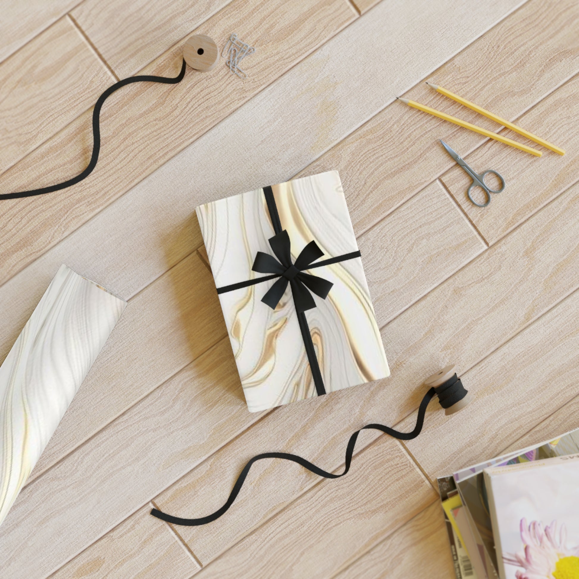 Elegant Marble Gift Wrapping Paper Roll, Luxury Gift Wrap, Holiday Wrapping, Birthday, Wedding, Special Occasions