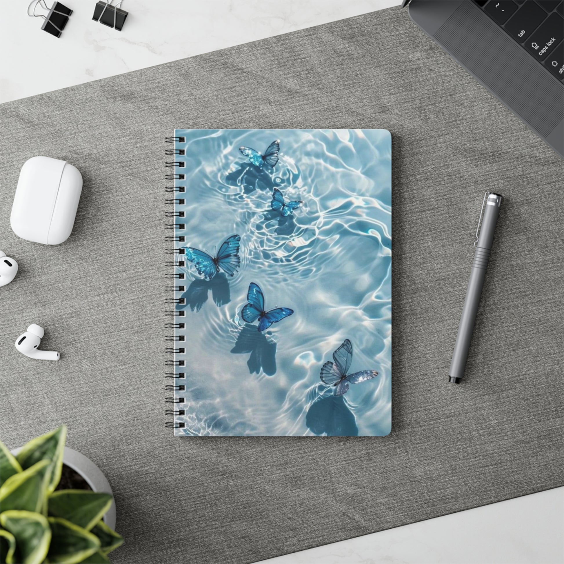 Butterfly Dreams Wirobound A5 Notebook | Softcover Journal, Gift for Writers, Nature Lovers, School Supplies, Diary, Watercolor Art