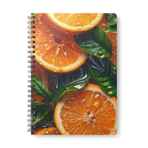 Citrus-Inspired Wirobound Notebook, A5 Journal for Note-Taking, Sketching, Gifts, Fresh Decor, Stationery Essential