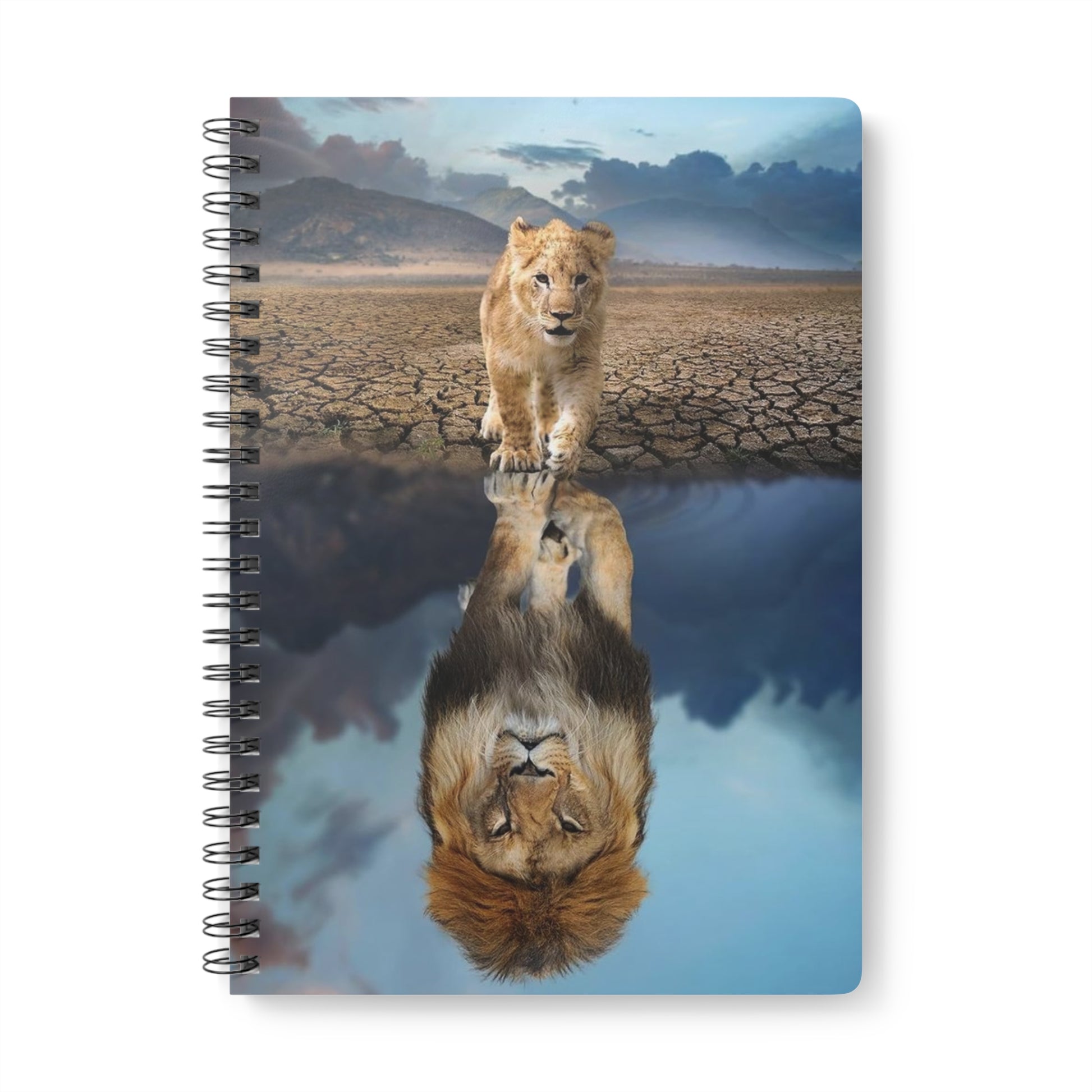 Majestic Lion Wirobound Notebook | A5 Journal, Wildlife Lovers Gift, Inspiration Diary, Nature Sketchbook, Eco-Friendly Organizer